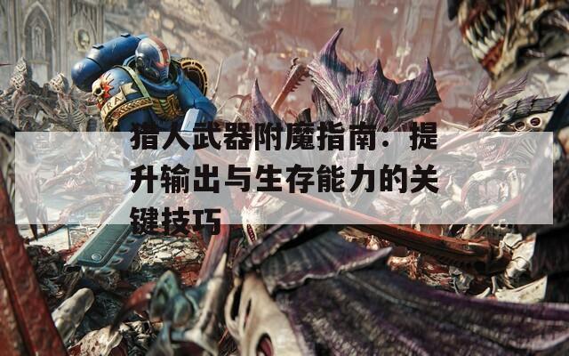 猎人武器附魔指南：提升输出与生存能力的关键技巧