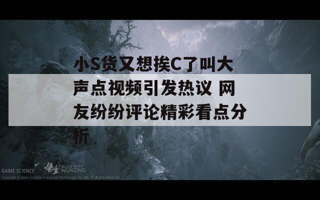 小S货又想挨C了叫大声点视频引发热议 网友纷纷评论精彩看点分析