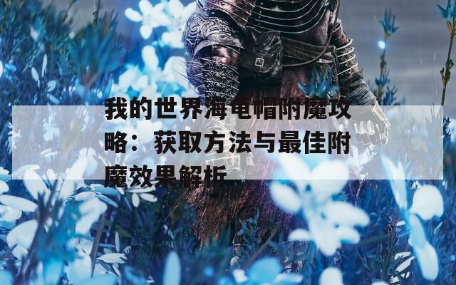 我的世界海龟帽附魔攻略：获取方法与最佳附魔效果解析