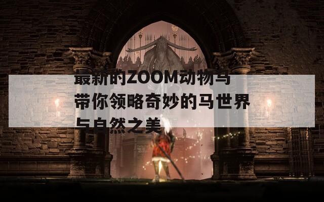 最新的ZOOM动物马带你领略奇妙的马世界与自然之美