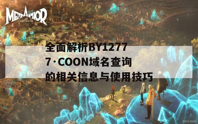 全面解析BY12777·COON域名查询的相关信息与使用技巧