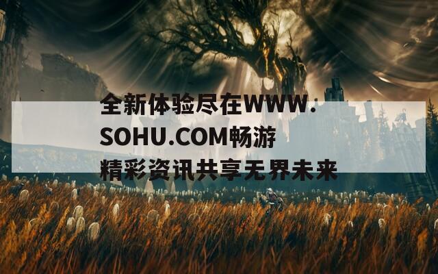 全新体验尽在WWW.SOHU.COM畅游精彩资讯共享无界未来