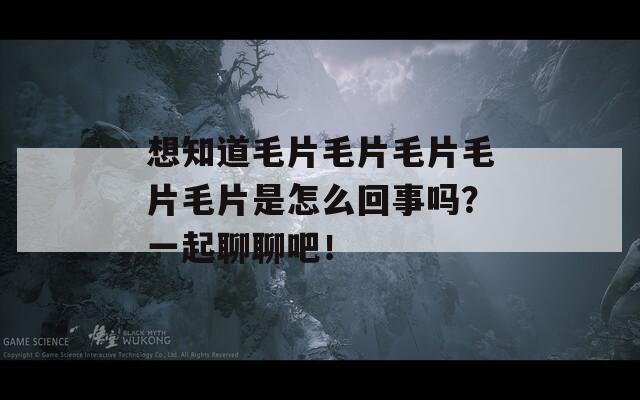 想知道毛片毛片毛片毛片毛片是怎么回事吗？一起聊聊吧！