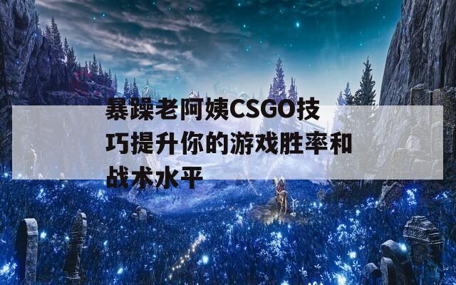 暴躁老阿姨CSGO技巧提升你的游戏胜率和战术水平