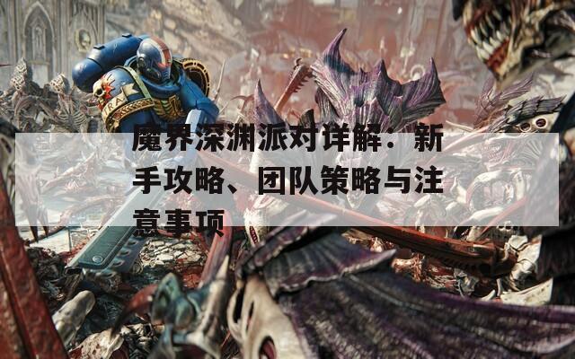 魔界深渊派对详解：新手攻略、团队策略与注意事项