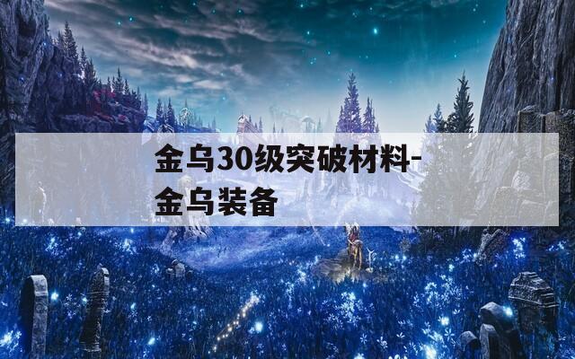 金乌30级突破材料-金乌装备